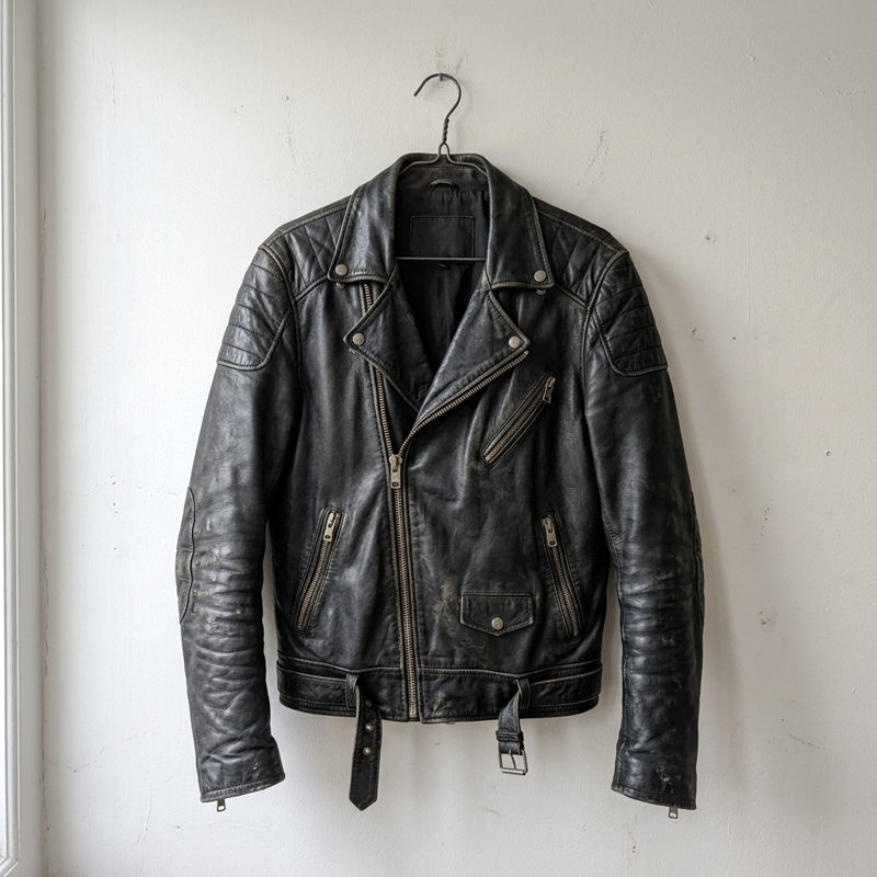 Bikerjacke aus Leder