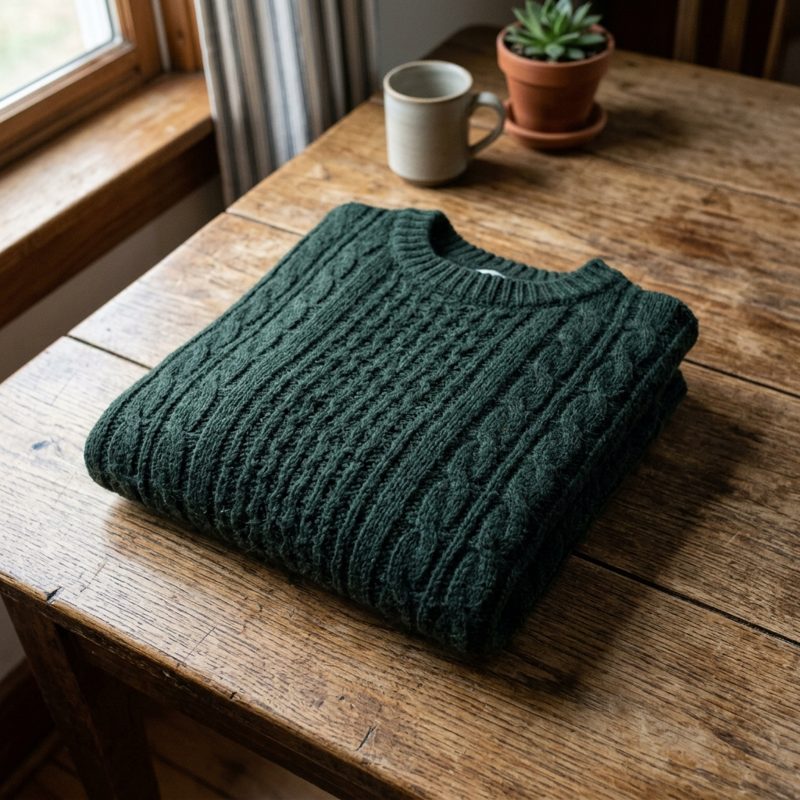 Strickpullover dunkelgrün