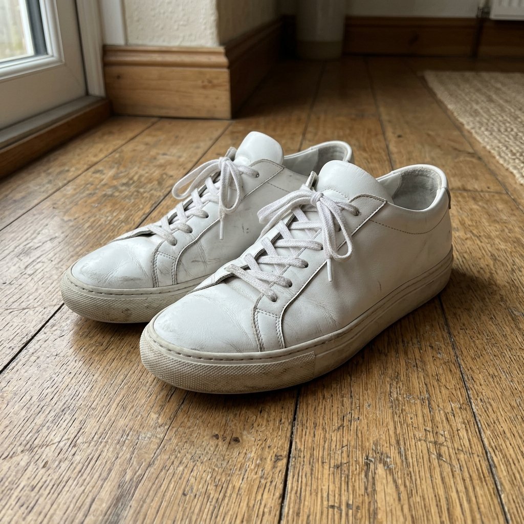 Ledersneaker weiß Bild 1