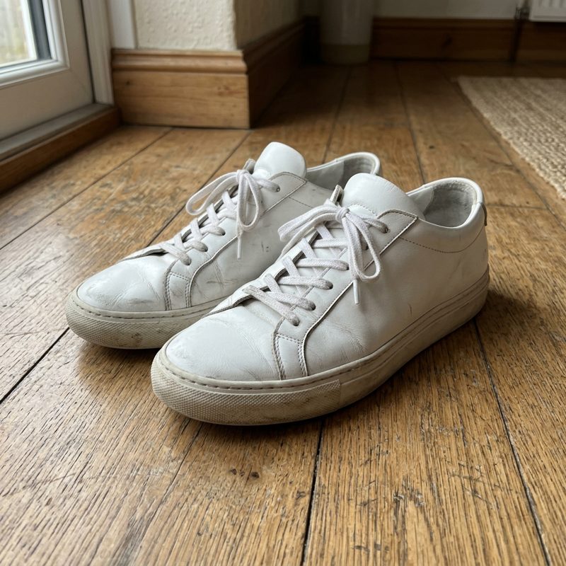 Ledersneaker weiß