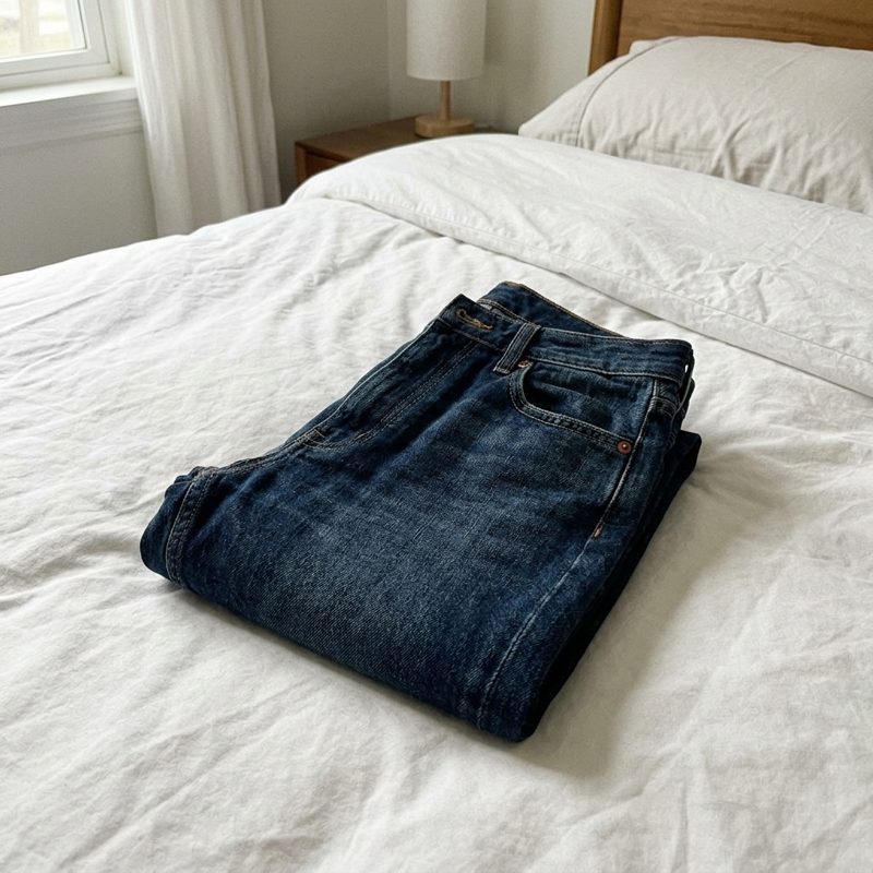 High-Waist Jeans dunkelblau