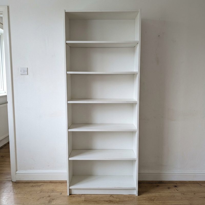 Bücherregal weiß, 5 Böden